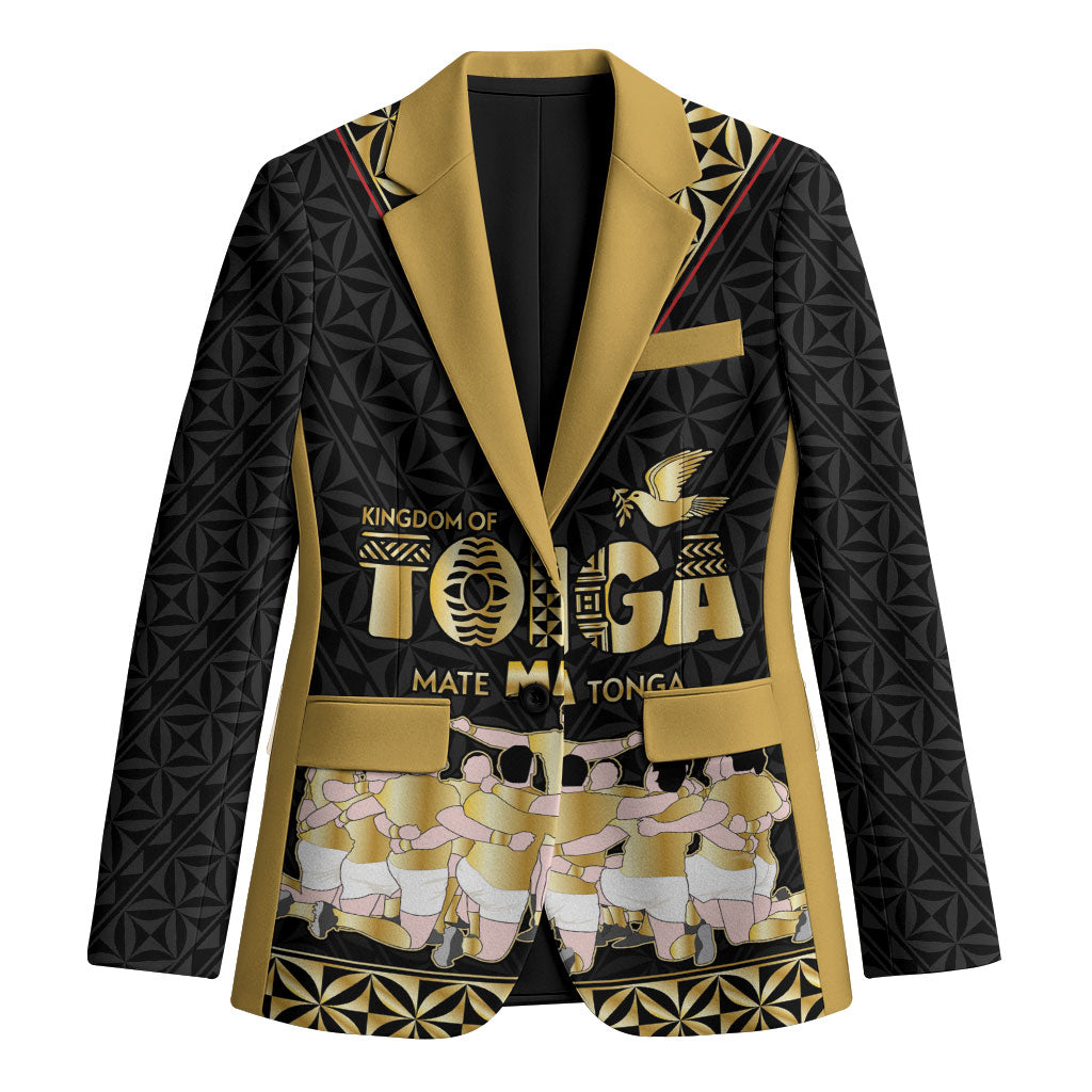 Mate Ma'a Tonga Custom Blazer Tongan Sipi Tau Ngatu Inspired Black LT9 Unisex Black - Polynesian Pride