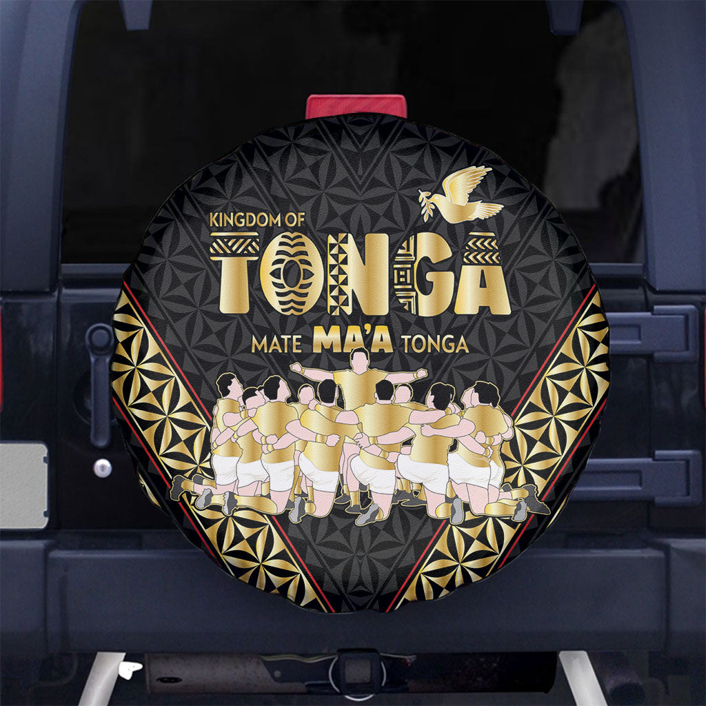 Mate Ma'a Tonga Spare Tire Cover Tongan Sipi Tau Ngatu Inspired Black LT9 No hole Black - Polynesian Pride