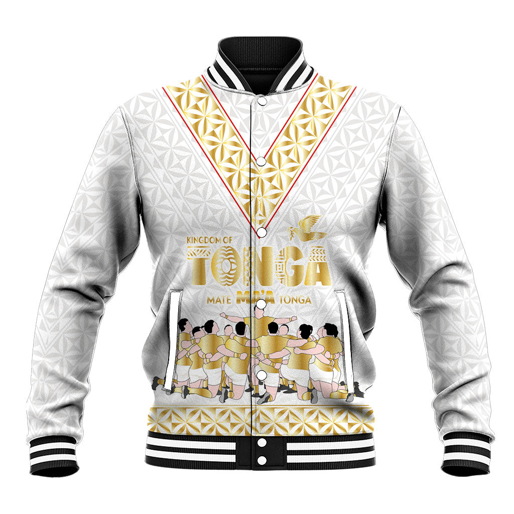 Mate Ma'a Tonga Custom Baseball Jacket Tongan Sipi Tau Ngatu Inspired Gold LT9 Unisex Gold - Polynesian Pride