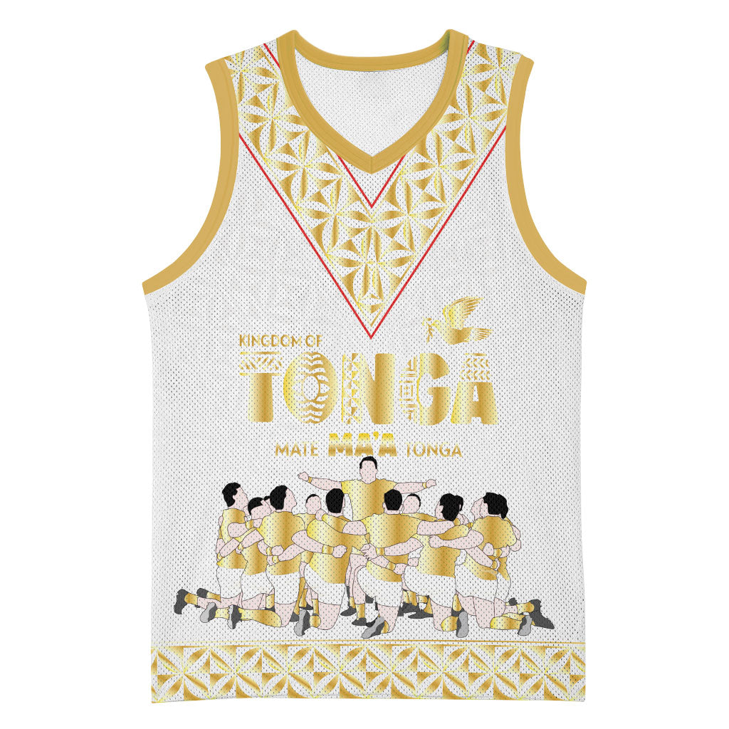 Mate Ma'a Tonga Custom Basketball Jersey Tongan Sipi Tau Ngatu Inspired Gold LT9 Unisex Gold - Polynesian Pride