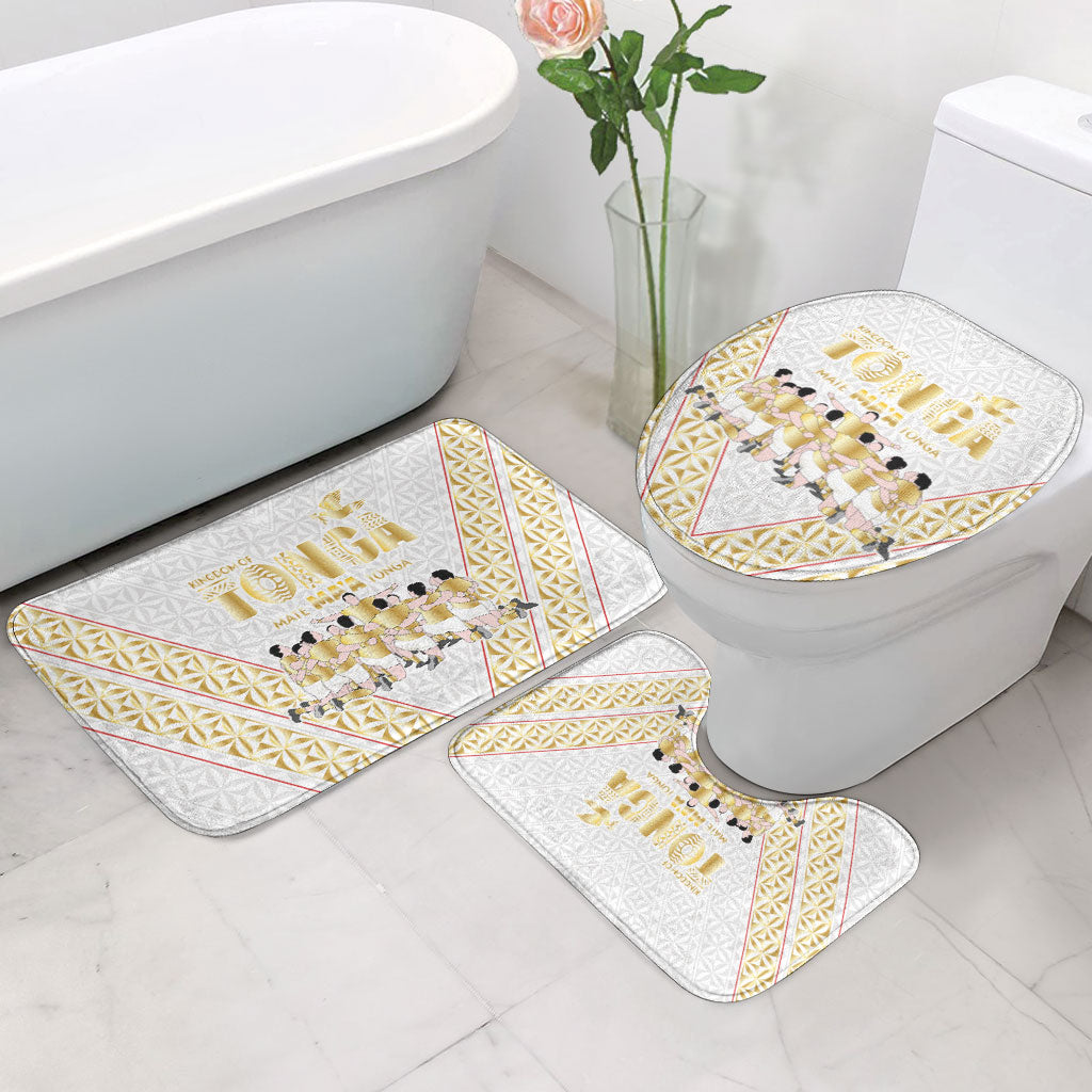 Mate Ma'a Tonga Bathroom Set Tongan Sipi Tau Ngatu Inspired Gold LT9 - Polynesian Pride