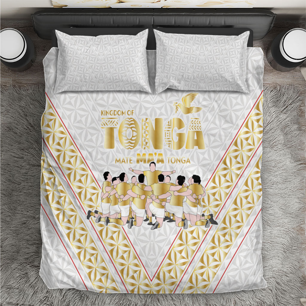 Mate Ma'a Tonga Bedding Set Tongan Sipi Tau Ngatu Inspired Gold LT9 Gold - Polynesian Pride