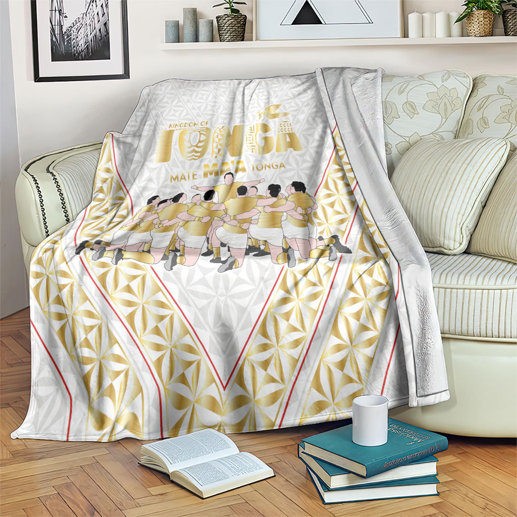 Mate Ma'a Tonga Blanket Tongan Sipi Tau Ngatu Inspired Gold LT9 Gold - Polynesian Pride