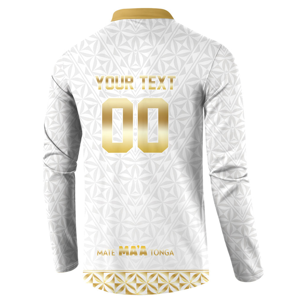Mate Ma'a Tonga Custom Button Sweatshirt Tongan Sipi Tau Ngatu Inspired Gold LT9 - Polynesian Pride