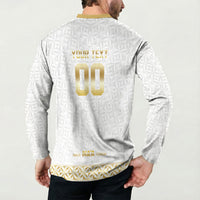 Mate Ma'a Tonga Custom Button Sweatshirt Tongan Sipi Tau Ngatu Inspired Gold LT9 - Polynesian Pride