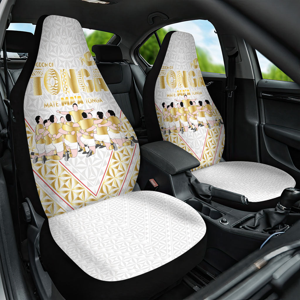 Mate Ma'a Tonga Car Seat Cover Tongan Sipi Tau Ngatu Inspired Gold LT9 One Size Gold - Polynesian Pride
