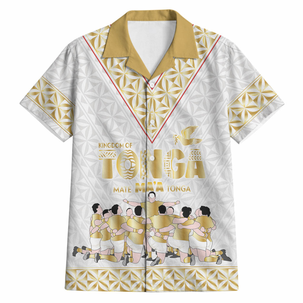 Mate Ma'a Tonga Custom Hawaiian Shirt Tongan Sipi Tau Ngatu Inspired Gold LT9 Gold - Polynesian Pride