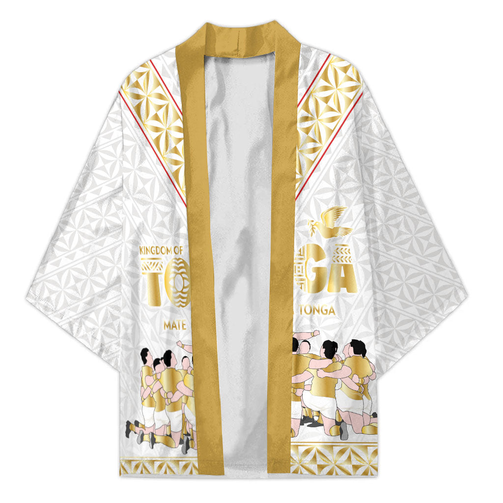 Mate Ma'a Tonga Custom Kimono Tongan Sipi Tau Ngatu Inspired Gold LT9 Unisex Gold - Polynesian Pride