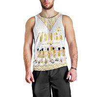 Mate Ma'a Tonga Custom Men Tank Top Tongan Sipi Tau Ngatu Inspired Gold LT9 - Polynesian Pride