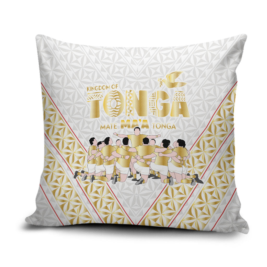 Mate Ma'a Tonga Pillow Cover Tongan Sipi Tau Ngatu Inspired Gold LT9 Gold - Polynesian Pride