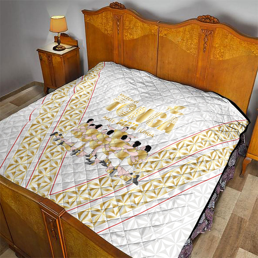 Mate Ma'a Tonga Quilt Tongan Sipi Tau Ngatu Inspired Gold LT9 - Polynesian Pride