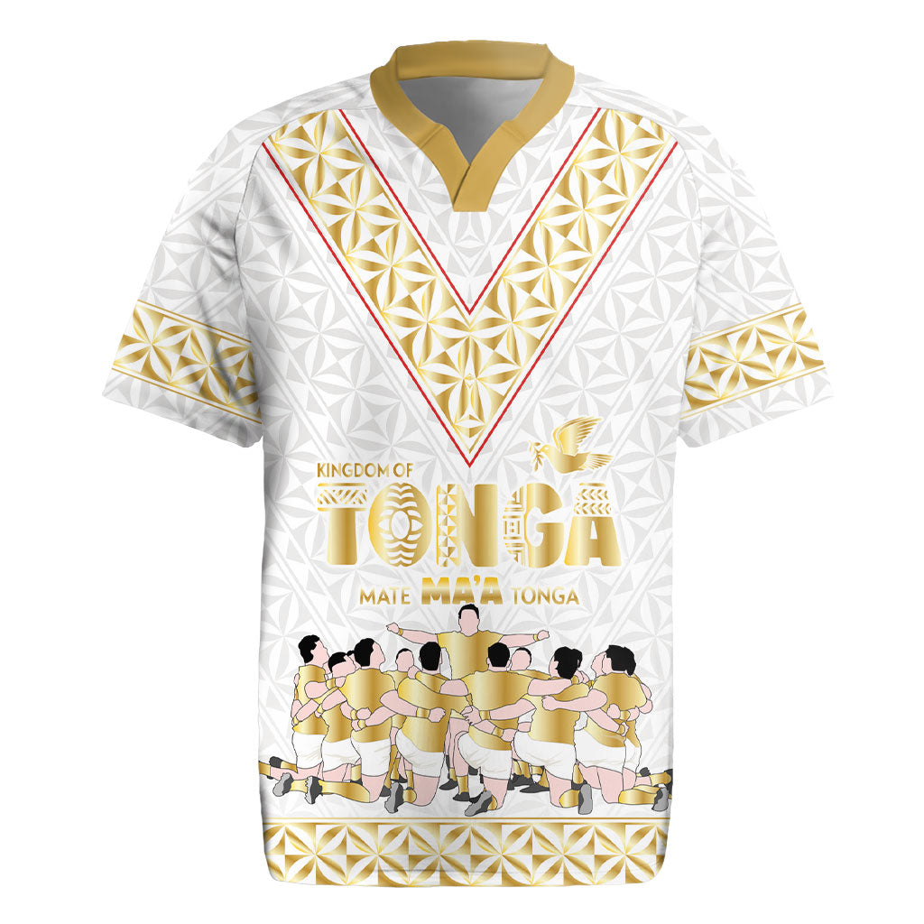 Mate Ma'a Tonga Custom Rugby Jersey Tongan Sipi Tau Ngatu Inspired Gold LT9 Gold - Polynesian Pride