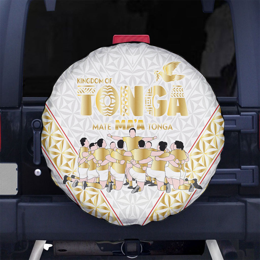 Mate Ma'a Tonga Spare Tire Cover Tongan Sipi Tau Ngatu Inspired Gold LT9 No hole Gold - Polynesian Pride