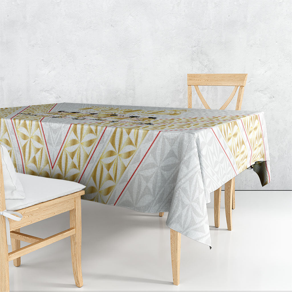 Mate Ma'a Tonga Tablecloth Tongan Sipi Tau Ngatu Inspired Gold LT9 - Polynesian Pride