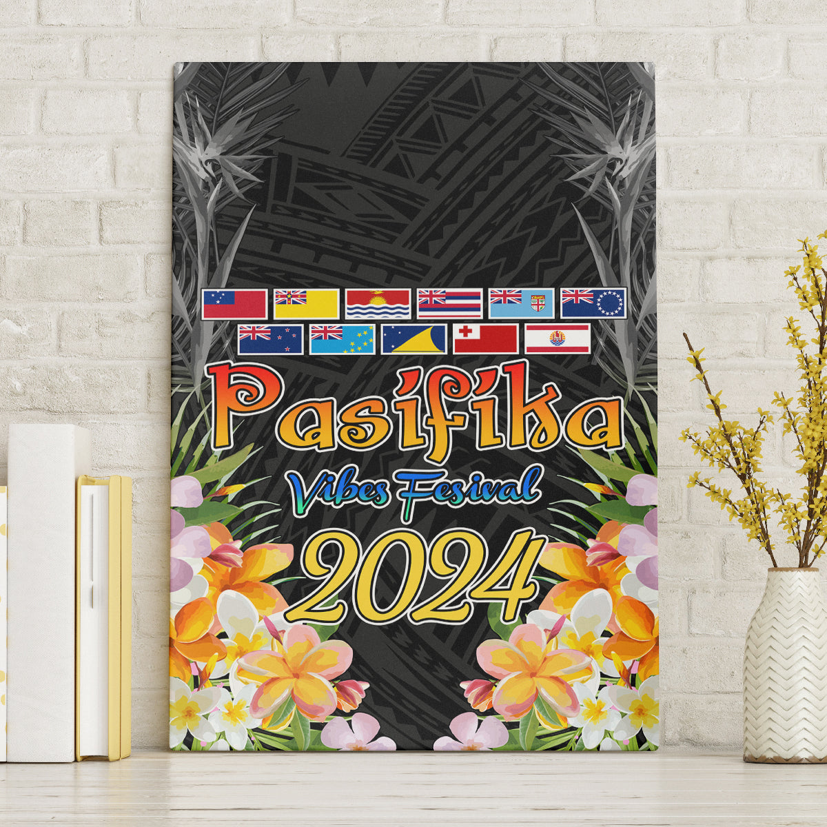 Pasifika Vibes Festival 2024 Auckland Canvas Wall Art LT9 Without Frame Black - Polynesian Pride