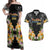 Pasifika Vibes Festival 2024 Auckland Couples Matching Off Shoulder Maxi Dress and Hawaiian Shirt LT9 Black - Polynesian Pride