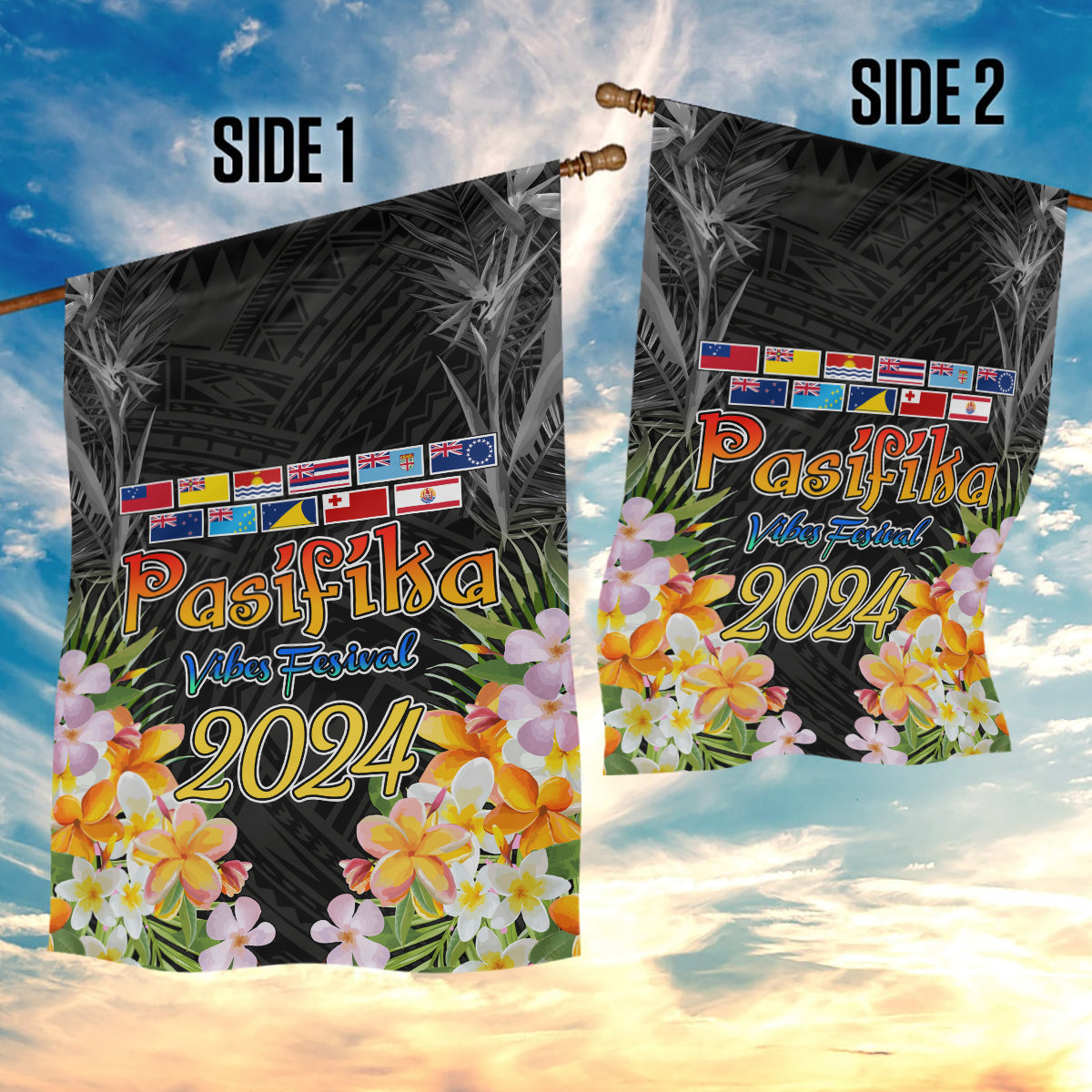 Pasifika Vibes Festival 2024 Auckland Garden Flag LT9 - Polynesian Pride
