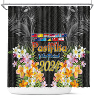 Pasifika Vibes Festival 2024 Auckland Shower Curtain LT9 Black - Polynesian Pride