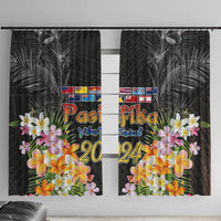 Pasifika Vibes Festival 2024 Auckland Window Curtain LT9 With Hooks Black - Polynesian Pride