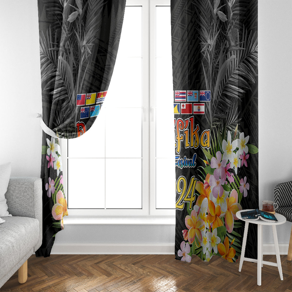 Pasifika Vibes Festival 2024 Auckland Window Curtain LT9 - Polynesian Pride