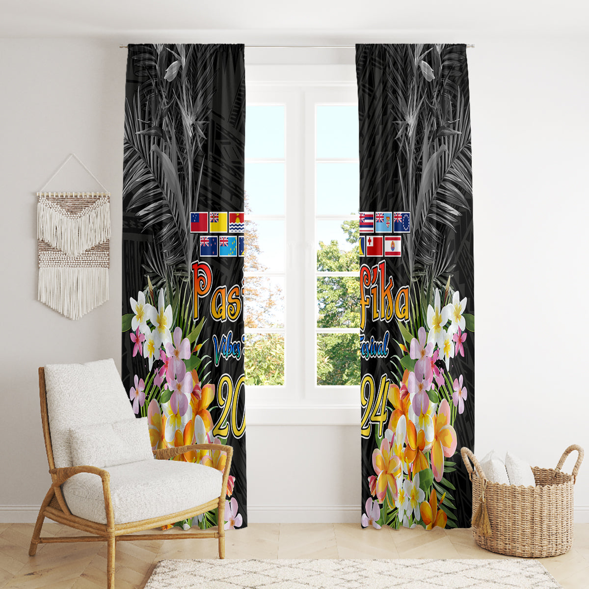 Pasifika Vibes Festival 2024 Auckland Window Curtain LT9 - Polynesian Pride