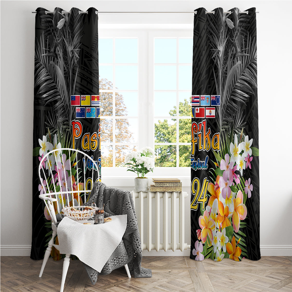 Pasifika Vibes Festival 2024 Auckland Window Curtain LT9 - Polynesian Pride