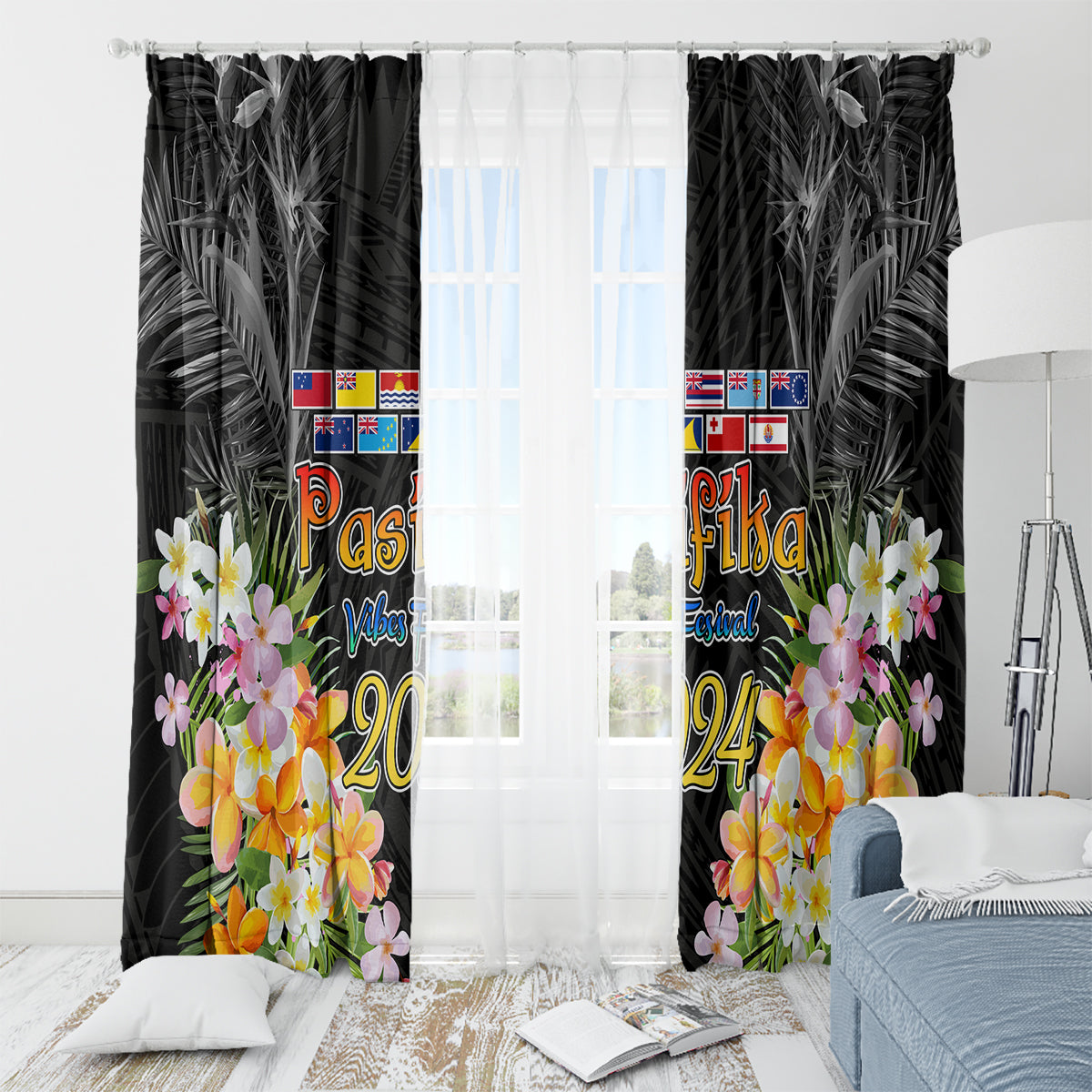 Pasifika Vibes Festival 2024 Auckland Window Curtain LT9 - Polynesian Pride