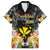 Pasifika Vibes Festival 2024 Family Matching Off Shoulder Long Sleeve Dress and Hawaiian Shirt Kanaka Maoli With Hawaiian Islands LT9 Dad's Shirt - Short Sleeve Black - Polynesian Pride