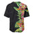 Hawaii Tropical Flowers Tribal Pattern Baseball Jersey No1 LT9 - Polynesian Pride