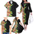 Hawaii Tropical Flowers Tribal Pattern Family Matching Off Shoulder Long Sleeve Dress and Hawaiian Shirt No1 LT9 - Polynesian Pride