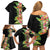 Hawaii Tropical Flowers Tribal Pattern Family Matching Off Shoulder Short Dress and Hawaiian Shirt No1 LT9 - Polynesian Pride