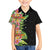 Hawaii Tropical Flowers Tribal Pattern Family Matching Short Sleeve Bodycon Dress and Hawaiian Shirt No1 LT9 Son's Shirt Black - Polynesian Pride