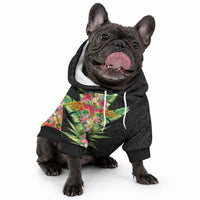 Hawaii Tropical Flowers Tribal Pattern Pet Hoodie No1 LT9 - Polynesian Pride