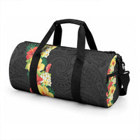 Hawaii Tropical Flowers Tribal Pattern Duffle Bag No2 LT9 - Polynesian Pride