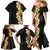 Hawaii Tropical Flowers Tribal Pattern Family Matching Mermaid Dress and Hawaiian Shirt No2 LT9 - Polynesian Pride