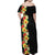 Hawaii Tropical Flowers Tribal Pattern Family Matching Off Shoulder Maxi Dress and Hawaiian Shirt No2 LT9 - Polynesian Pride