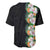 Hawaii Tropical Flowers Tribal Pattern Baseball Jersey No3 LT9 - Polynesian Pride