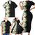 Hawaii Tropical Flowers Tribal Pattern Family Matching Short Sleeve Bodycon Dress and Hawaiian Shirt No3 LT9 - Polynesian Pride