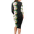 Hawaii Tropical Flowers Tribal Pattern Long Sleeve Bodycon Dress No3 LT9 - Polynesian Pride