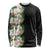 Hawaii Tropical Flowers Tribal Pattern Long Sleeve Shirt No3 LT9 Unisex Black - Polynesian Pride