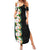 Hawaii Tropical Flowers Tribal Pattern Summer Maxi Dress No3 LT9 Women Black - Polynesian Pride