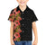 Hawaii Tropical Flowers Tribal Pattern Family Matching Off Shoulder Short Dress and Hawaiian Shirt No4 LT9 Son's Shirt Black - Polynesian Pride