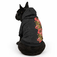 Hawaii Tropical Flowers Tribal Pattern Pet Hoodie No4 LT9 - Polynesian Pride