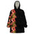 Hawaii Tropical Flowers Tribal Pattern Wearable Blanket Hoodie No4 LT9 One Size Black - Polynesian Pride