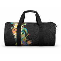 Hawaii Tropical Flowers Tribal Pattern Duffle Bag No5 LT9 One size Black - Polynesian Pride