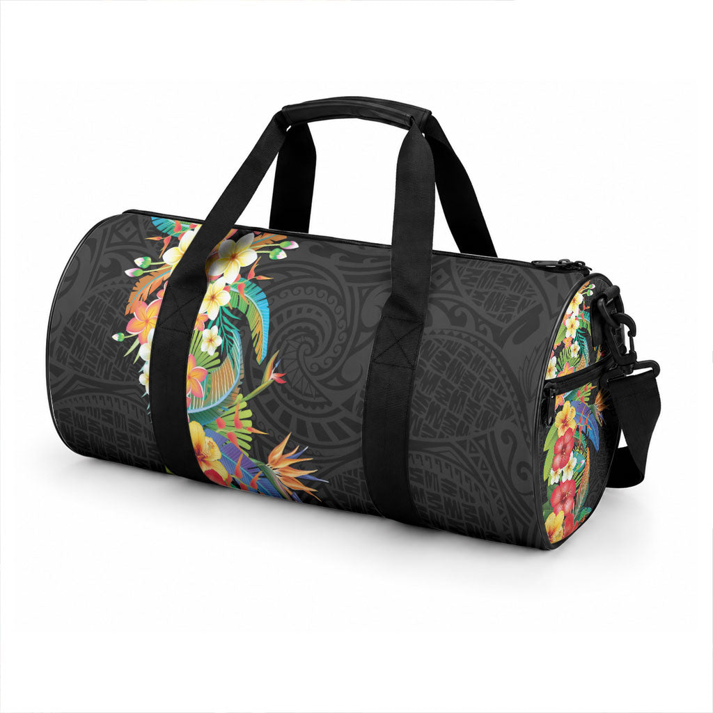 Hawaii Tropical Flowers Tribal Pattern Duffle Bag No5 LT9 - Polynesian Pride