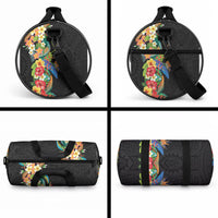 Hawaii Tropical Flowers Tribal Pattern Duffle Bag No5 LT9 - Polynesian Pride