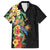 Hawaii Tropical Flowers Tribal Pattern Family Matching Off Shoulder Short Dress and Hawaiian Shirt No5 LT9 Dad's Shirt - Short Sleeve Black - Polynesian Pride