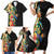 Hawaii Tropical Flowers Tribal Pattern Family Matching Short Sleeve Bodycon Dress and Hawaiian Shirt No5 LT9 - Polynesian Pride