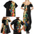 Hawaii Tropical Flowers Tribal Pattern Family Matching Summer Maxi Dress and Hawaiian Shirt No5 LT9 - Polynesian Pride